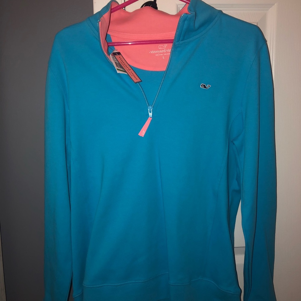 Light Blue Vineyard Vines Quarter Zip